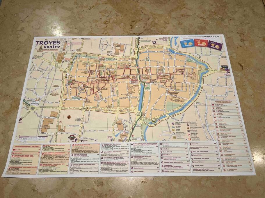 Magnifique Appartement Familiale 6 Personnes 3 Chambres Et 3 Salles De Bain En Hyper Centre Avec Rue Pietonne Parking 20M 트루아 외부 사진